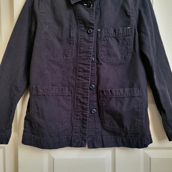 Everlane Black Cotton Canvas Chore Utility Jacket Shacket Size Medium - Picture 9 of 10